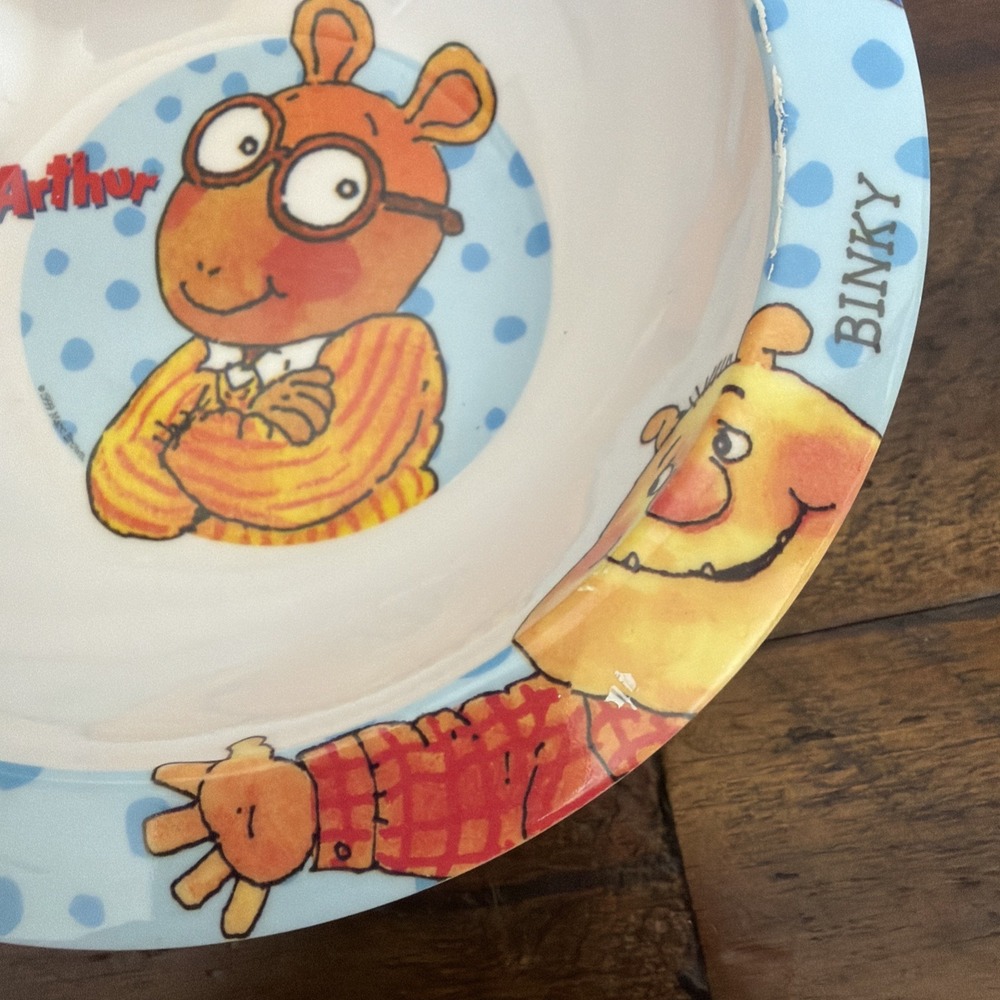 Arthur PBS Cereal Ice Cream Bowl DW Binky Muffy Pal Brain Trudeau - Picture 8 of 10